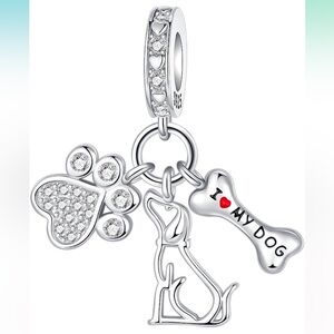 925 I ❤️ My Dog Bracelet Charm For Pandora